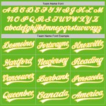 Grünes authentisches Trikot Aurora Custom Weiß-Gelb Baseball Grünes authentisches Trikot Aurora Custom Weiß-Gelb Baseball