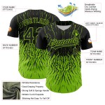 Neon Design Schwarz Benutzerdefinierte 3D Muster Jersey Welle Grün Baseball Neon Design Schwarz Benutzerdefinierte 3D Muster Jersey Welle Grün Baseball