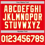 Fire Jersey Weiß-Gelb Authentic Custom Baseball Rot