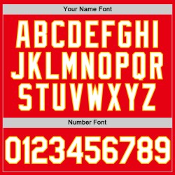 Fire Jersey Weiß-Gelb Authentic Custom Baseball Rot