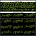 Custom Design Grün Baseball Streifen Authentische Diagonal Jersey 3D Muster Schwarz Custom Design Grün Baseball Streifen Authentische Diagonal Jersey 3D Muster Schwarz