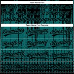 Baseball-Design benutzerdefinierte abstrakte 3D schwarz Jersey Form authentische Teal Muster Baseball-Design benutzerdefinierte abstrakte 3D schwarz Jersey Form authentische Teal Muster