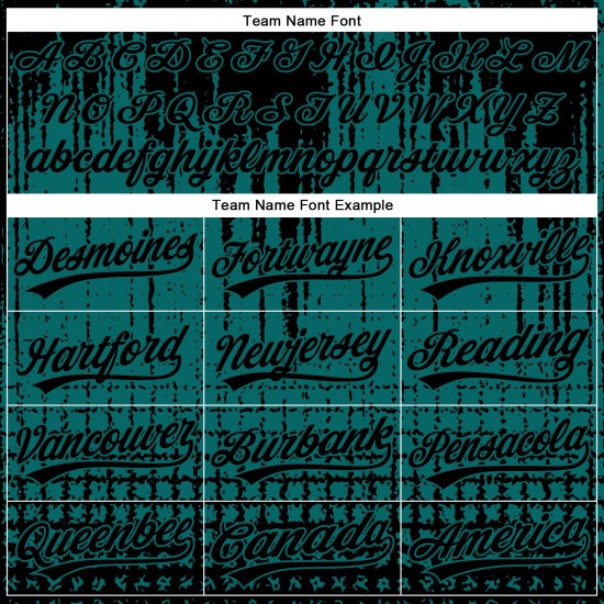 Baseball-Design benutzerdefinierte abstrakte 3D schwarz Jersey Form authentische Teal Muster Baseball-Design benutzerdefinierte abstrakte 3D schwarz Jersey Form authentische Teal Muster