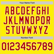 Baseball Gelbes Trikot Rot-Weiß Hell Authentisch Custom Baseball Gelbes Trikot Rot-Weiß Hell Authentisch Custom