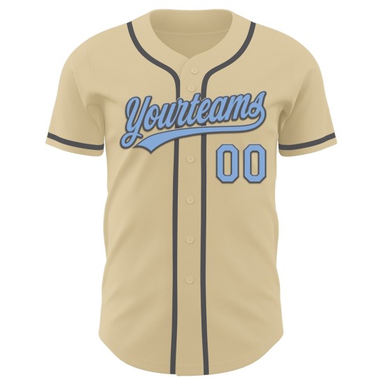 Sand Jersey Grau Authentic Hellblau-Stahl Baseball Custom Sand Jersey Grau Authentic Hellblau-Stahl Baseball Custom