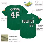 Jersey Kelly Mesh Authentic Throwback Grün Weiß-Schwarz Baseball Custom Jersey Kelly Mesh Authentic Throwback Grün Weiß-Schwarz Baseball Custom