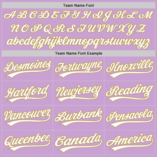 Jersey Light Authentic Weiß-Old Purple Baseball Custom Gold Jersey Light Authentic Weiß-Old Purple Baseball Custom Gold