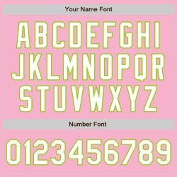 Leichtes Jersey Authentic Grün Pink Weiß-Neon Baseball Custom Leichtes Jersey Authentic Grün Pink Weiß-Neon Baseball Custom