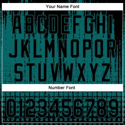 Baseball-Design benutzerdefinierte abstrakte 3D schwarz Jersey Form authentische Teal Muster