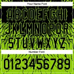 Neon Design Schwarz Benutzerdefinierte 3D Muster Jersey Welle Grün Baseball Neon Design Schwarz Benutzerdefinierte 3D Muster Jersey Welle Grün Baseball