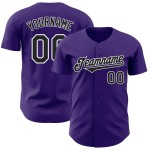 Schwarz-Weiß Authentic Jersey Custom Baseball Lila Schwarz-Weiß Authentic Jersey Custom Baseball Lila