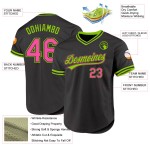 Jersey Throwback Pink-Neon Schwarz Authentic Grün Custom Baseball Jersey Throwback Pink-Neon Schwarz Authentic Grün Custom Baseball