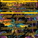 Authentische Schwarz Hawaii Palmen Gelb Custom Design Baseball Muster Jersey Bäume Tropical 3D Authentische Schwarz Hawaii Palmen Gelb Custom Design Baseball Muster Jersey Bäume Tropical 3D