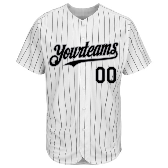 Benutzerdefinierte schwarz Nadelstreifen weiß Jersey authentische Baseball grau Benutzerdefinierte schwarz Nadelstreifen weiß Jersey authentische Baseball grau