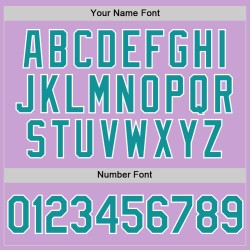 Jersey Authentic Baseball Teal-Weiß Hellviolett Custom