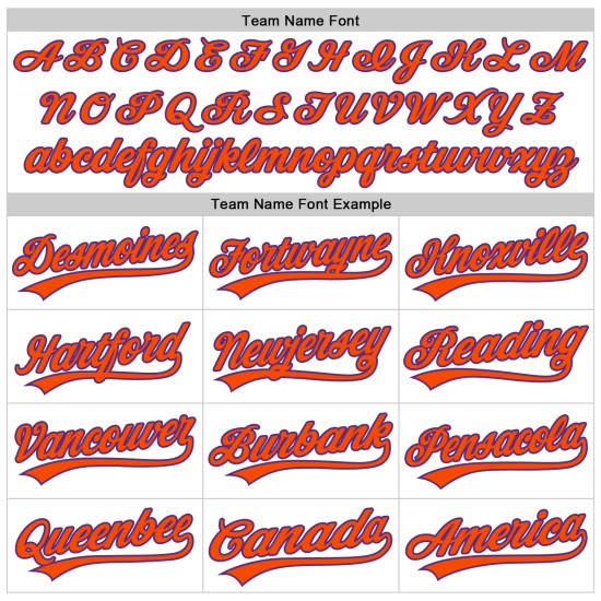 Jersey Throwback Lila-Orange Weiß Authentic Custom Baseball Jersey Throwback Lila-Orange Weiß Authentic Custom Baseball
