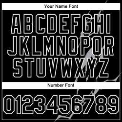 Blitz Grau-Weiß Muster Custom Authentic Jersey Baseball Schwarz 3D Design