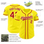 Baseball Gelbes Trikot Rot-Weiß Hell Authentisch Custom Baseball Gelbes Trikot Rot-Weiß Hell Authentisch Custom