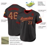 Authentisches Custom Camo-Rot-Trikot Throwback Black Baseball Authentisches Custom Camo-Rot-Trikot Throwback Black Baseball