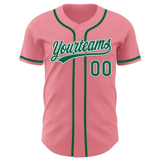 Authentisches Baseball Custom Medium Grün-Weiß Kelly Jersey Pink Authentisches Baseball Custom Medium Grün-Weiß Kelly Jersey Pink