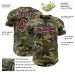 Camo Burgund-Schwarz Authentic Baseball Salute To Service Jersey Custom Camo Burgund-Schwarz Authentic Baseball Salute To Service Jersey Custom
