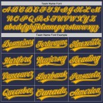 Benutzerdefiniertes Gold Navy Baseball Jersey Authentic Throwback Benutzerdefiniertes Gold Navy Baseball Jersey Authentic Throwback