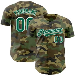 To Camo Kelly Jersey Baseball Custom Salute Grün-Weiß Authentischer Service