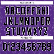 Baseball Authentic Custom Jersey 3D Lila Schwarz-Weiß Halloween Baseball Authentic Custom Jersey 3D Lila Schwarz-Weiß Halloween