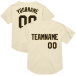 Gold Authentic Cream Custom Throwback Mesh Baseball Schwarz-Old Jersey Gold Authentic Cream Custom Throwback Mesh Baseball Schwarz-Old Jersey
