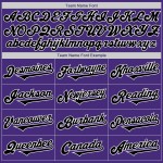 Schwarz-Weiß Authentic Jersey Custom Baseball Lila Schwarz-Weiß Authentic Jersey Custom Baseball Lila