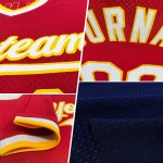 Baseball Authentic Navy Throwback Royal-Weiß Custom Trikot Baseball Authentic Navy Throwback Royal-Weiß Custom Trikot