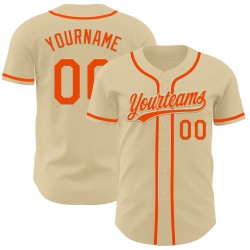 Sand Baseball Custom Jersey Orange Authentic