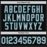 Baseball Jersey Gray-Teal Throwback Authentic Custom Black Baseball Jersey Gray-Teal Throwback Authentic Custom Black