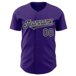 Schwarz-Weiß Authentic Jersey Custom Baseball Lila Schwarz-Weiß Authentic Jersey Custom Baseball Lila