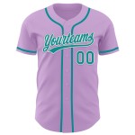 Jersey Authentic Baseball Teal-Weiß Hellviolett Custom Jersey Authentic Baseball Teal-Weiß Hellviolett Custom