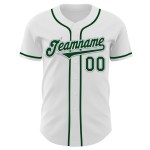 Jersey Baseball Weiß Custom Grün-Grau Authentic Jersey Baseball Weiß Custom Grün-Grau Authentic