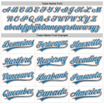 Throwback Jersey Custom Weiß Baseball Authentic Blau-Orange Throwback Jersey Custom Weiß Baseball Authentic Blau-Orange