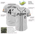 Jersey Custom Black Baseball Authentic Schwarz Nadelstreifen Weiß Jersey Custom Black Baseball Authentic Schwarz Nadelstreifen Weiß