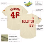 Mesh-Jersey Throwback Red Baseball Authentic Custom Cream Mesh-Jersey Throwback Red Baseball Authentic Custom Cream