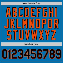 Schwarz-Orange Baseball Jersey Authentic Blau Custom