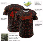 Benutzerdefinierte authentische Muster rot-grün Design Jersey Baseball Gothic schwarz 3D Rose Stil Benutzerdefinierte authentische Muster rot-grün Design Jersey Baseball Gothic schwarz 3D Rose Stil