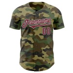 Camo Burgund-Schwarz Authentic Baseball Salute To Service Jersey Custom Camo Burgund-Schwarz Authentic Baseball Salute To Service Jersey Custom