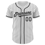 Jersey Custom Black Baseball Authentic Schwarz Nadelstreifen Weiß Jersey Custom Black Baseball Authentic Schwarz Nadelstreifen Weiß