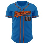 Schwarz-Orange Baseball Jersey Authentic Blau Custom Schwarz-Orange Baseball Jersey Authentic Blau Custom