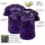 Jersey 3D Abstrakt Schwarz-Weiß Flüssigkeit Muster Baseball Custom Authentic Lila Design Jersey 3D Abstrakt Schwarz-Weiß Flüssigkeit Muster Baseball Custom Authentic Lila Design