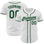 Jersey Baseball Weiß Custom Grün-Grau Authentic Jersey Baseball Weiß Custom Grün-Grau Authentic