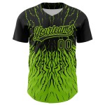 Neon Design Schwarz Benutzerdefinierte 3D Muster Jersey Welle Grün Baseball Neon Design Schwarz Benutzerdefinierte 3D Muster Jersey Welle Grün Baseball