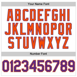 Jersey Throwback Lila-Orange Weiß Authentic Custom Baseball Jersey Throwback Lila-Orange Weiß Authentic Custom Baseball