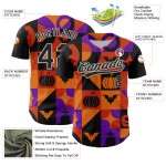 Orange Authentic 3D Halloween Baseball Schwarz-Lila Custom Jersey Orange Authentic 3D Halloween Baseball Schwarz-Lila Custom Jersey