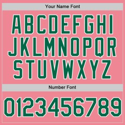 Authentisches Baseball Custom Medium Grün-Weiß Kelly Jersey Pink